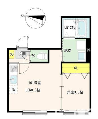 足立区中川４丁目のアパートの間取り