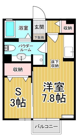 【間取り】 | タウンコート西茂呂 | 一人暮らしを考えている方にオススメ物件です♪