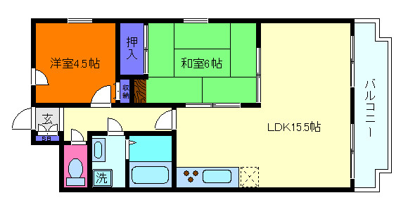 エクセレンス芦屋の間取り