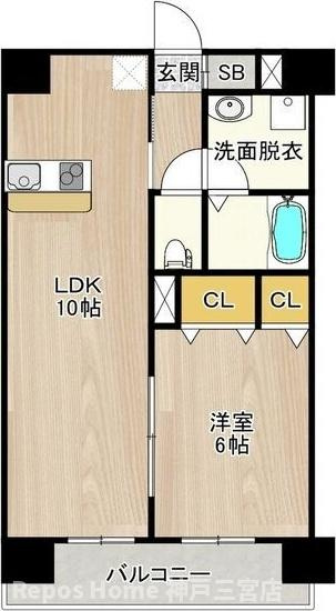 CITY SPIRE新神戸の間取り