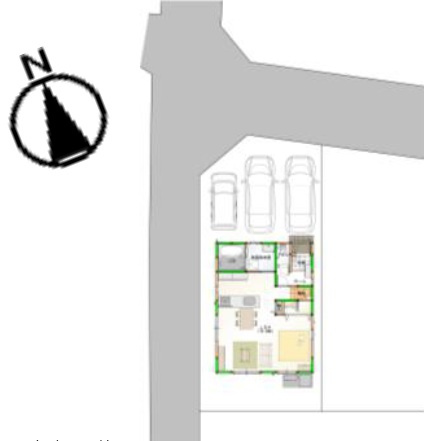 ■枚方市春日元町　新築一戸建ての区画図
