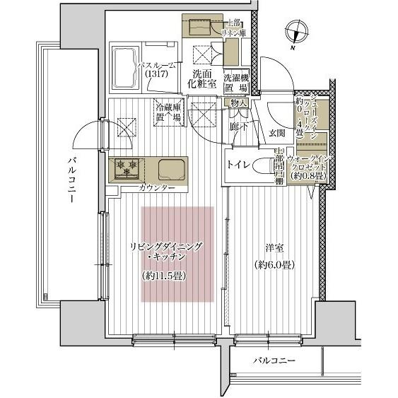 デュオヒルズ釧路の間取り