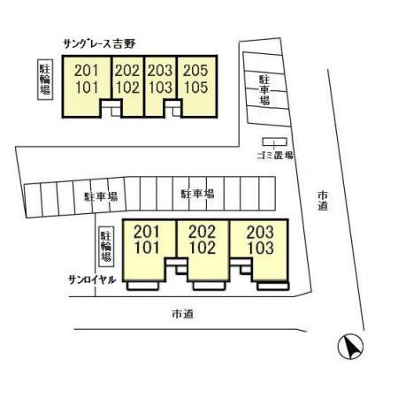 サングレース吉野の区画図