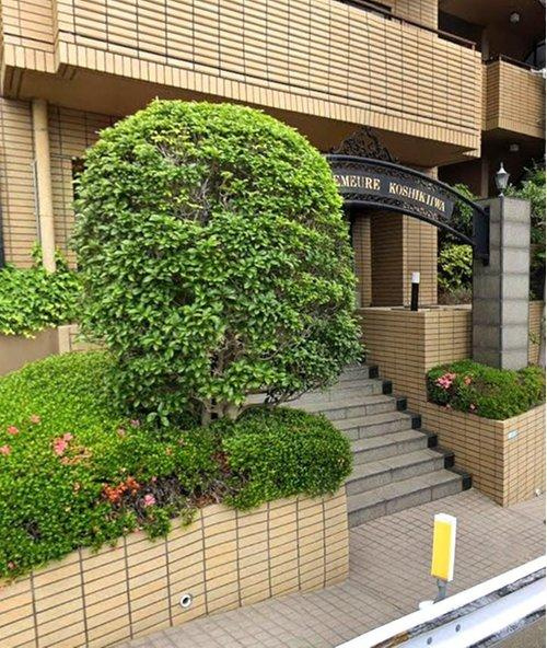 グラン・ドムール甑岩のエントランス|豊かな自然が身近に感じられるおうちです。