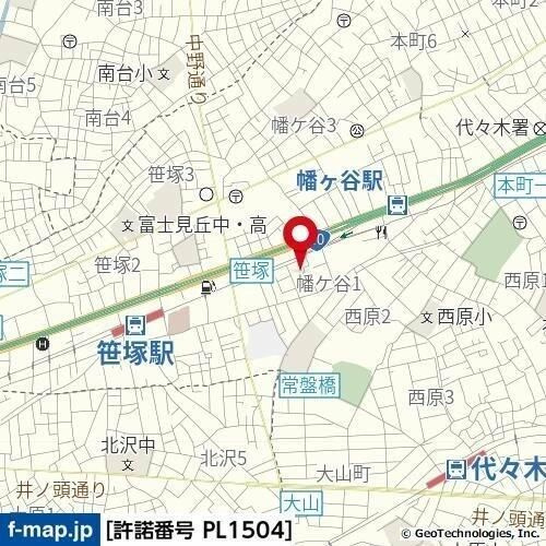 フラッツ幡ヶ谷の地図