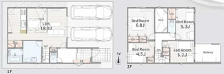 【間取り】 | 名古屋市中村区長筬町７丁目67-1【仲介手数料無料】新築一戸建て　1号棟