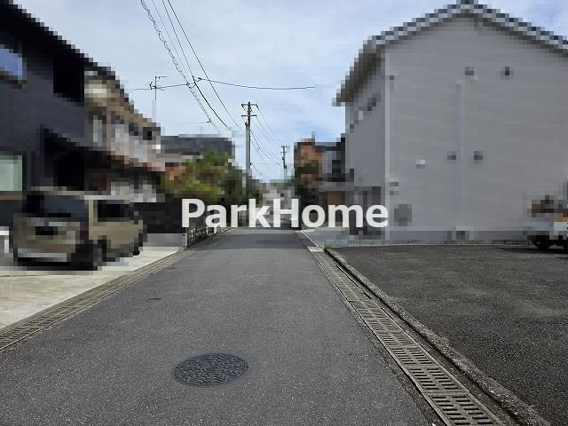 高知市福井扇町-建築条件付き-売土地の前面道路含む現地写真