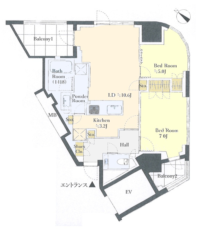 プラウド渋谷東の間取り