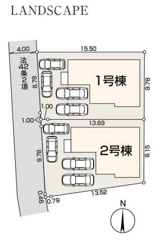 リーブルガーデンあきる野油平第5期2号棟￤駅近徒歩6分♪広々バルコニー付きのゆとりある4LDKの区画図