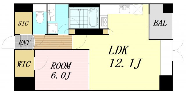 プライムアーバン堺筋本町　仲介手数料無料の間取り