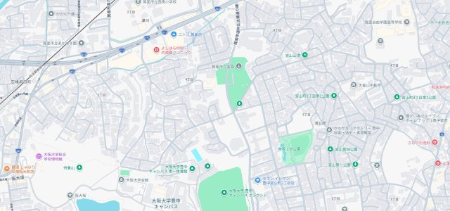 豊中市待兼山町　第1期　新築一戸建ての地図