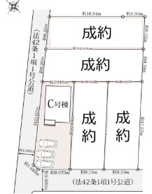 沼津市本字松下845 C号棟の区画図