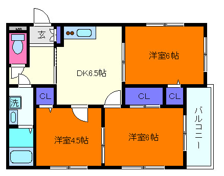 アヴェニール深江南の間取り