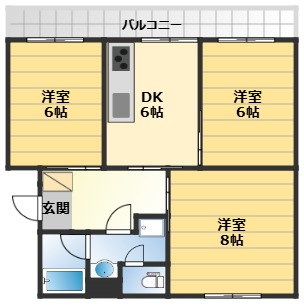 【間取り】 | 鶴山台第二住宅17号棟