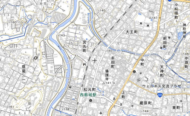 宮崎県都城市宮丸町　店舗付きマンションの地図