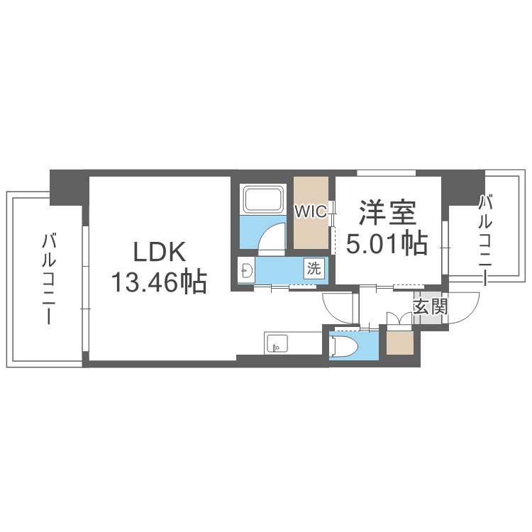 プレジオ三国ASIANの間取り