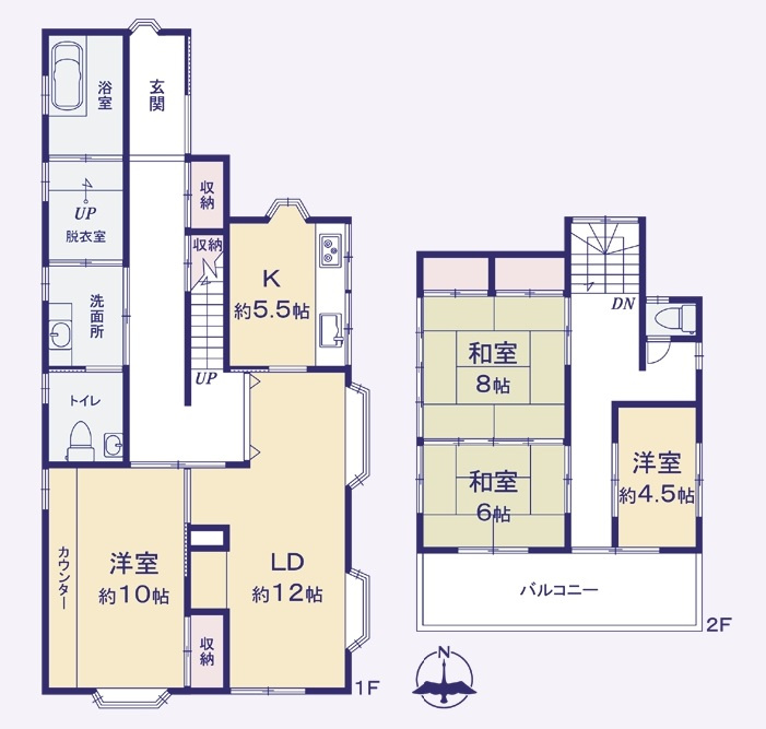 中古一戸建て　入間市新久の間取り|4LDKの間取