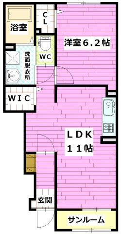 ハルメゾン　αの間取り