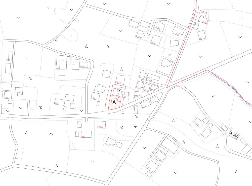 都城市梅北町の売地の土地図