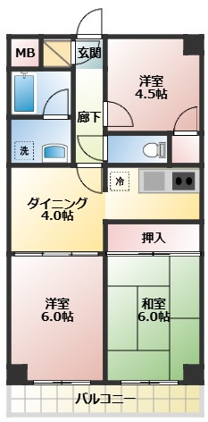 【間取り】 | ライトコア前原