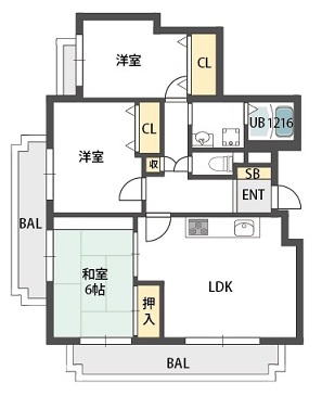 ガーデンフラッツ夙川の間取り