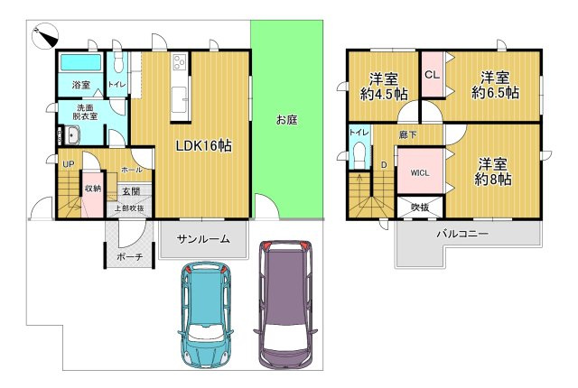 神戸市北区菖蒲が丘1丁目戸建の間取り