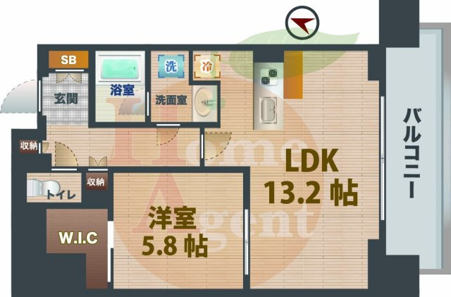 【間取り】 | パークハビオ渋谷本町レジデンス | 1LDKのお部屋です。