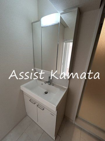 上池台マンションの洗面所