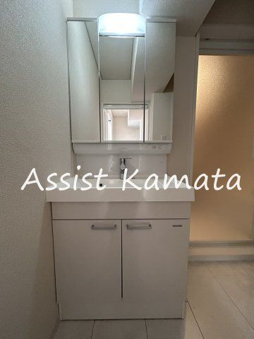 上池台マンションの洗面所