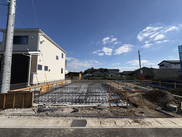 野田市中里第6　新築戸建　8号棟の前面道路含む現地写真