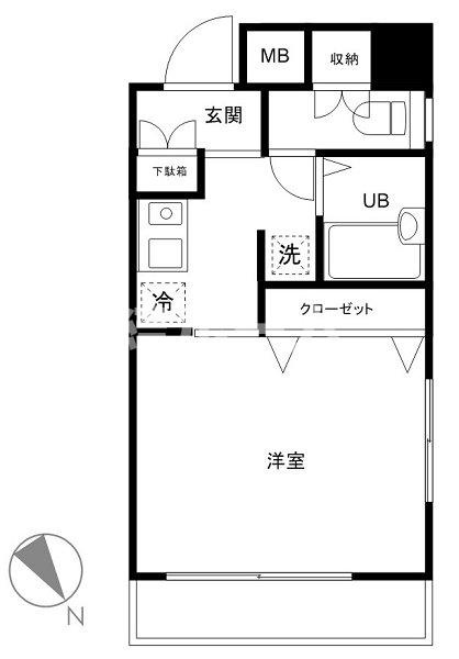 豊島区北大塚１丁目の賃貸マンションの間取り