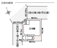 川越大仙波　新築戸建の区画図