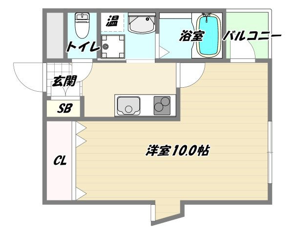 大阪市淀川区宮原５丁目の賃貸マンションの間取り