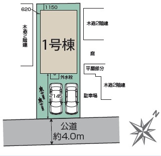 上尾市今泉１丁目　６期　全１棟の区画図
