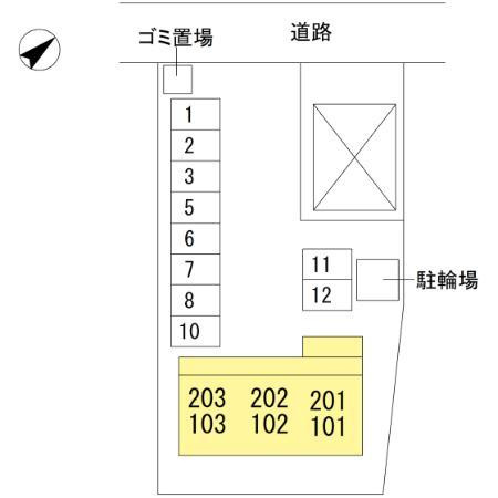 ラフィーネの駐車場