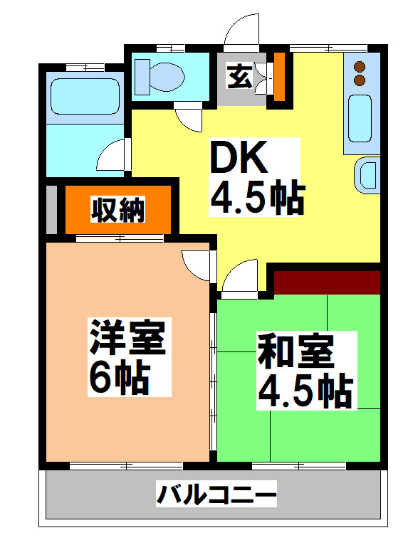 コーポサクライの間取り