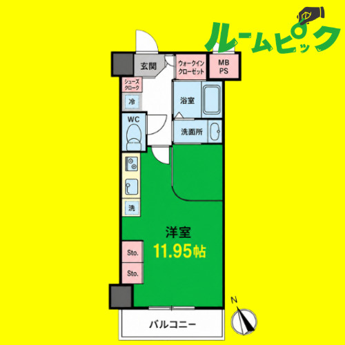 クリサスレジデンス枇杷島　名古屋市賃貸　仲介手数料無料の間取り