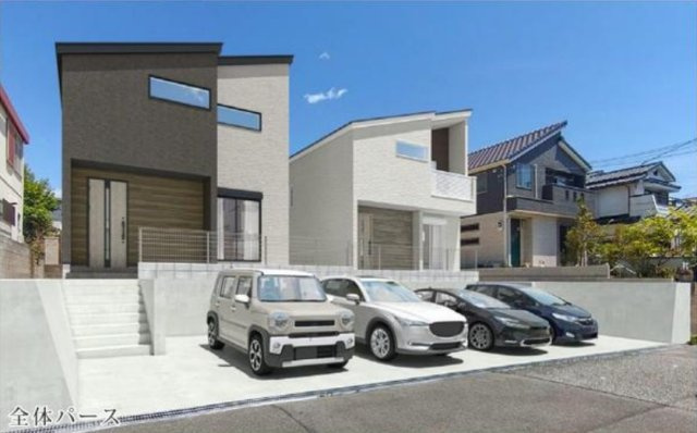 垂水区南多聞台４丁目　新築戸建て　2号棟の外観パース|外観パースです