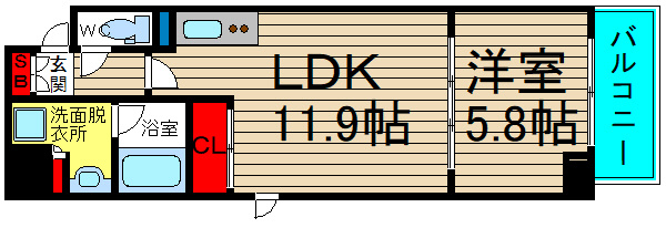 レジデンストレゾールデューの間取り|現状有姿