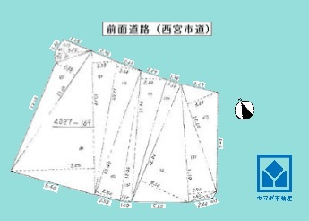 西宮市名塩ガーデンの土地図