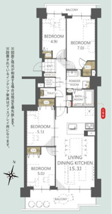 【間取り】ヴェルビュみずほ台 