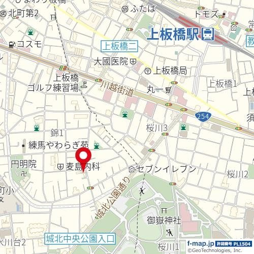 上板橋ダイカンプラザＣityの地図