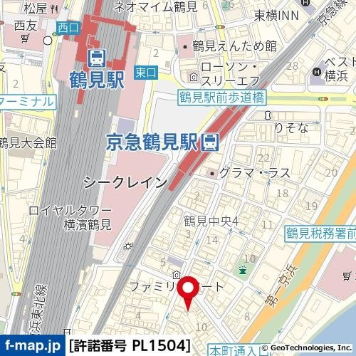 ヴェラハイツ鶴見の地図