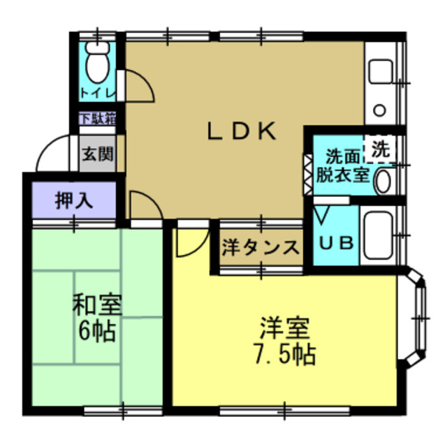 ワイケイパレスの間取り|左右反転の場合があります。