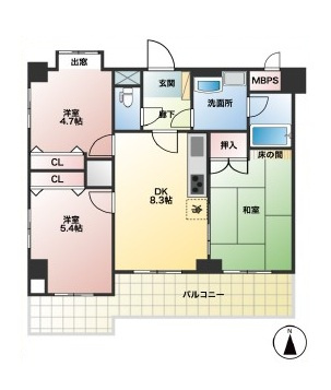 ライオンズマンション鶴ヶ島の間取り