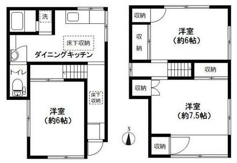 中野区中央４丁目貸家の間取り