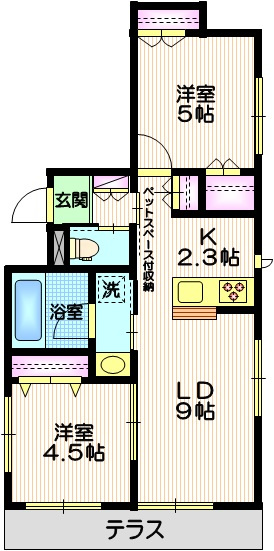 クレール等々力の間取り