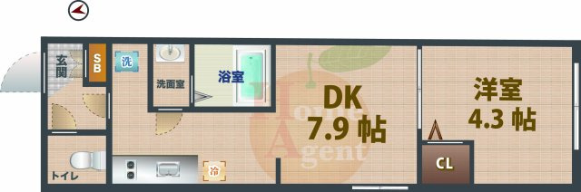 【間取り】 | アステラホーム中野坂上 | 1DKのお部屋です。