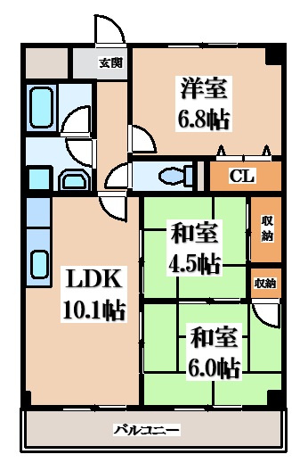 【間取り】 | コウジィーコート忍ケ丘