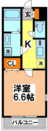 武蔵野市西久保２丁目の賃貸マンションの間取り